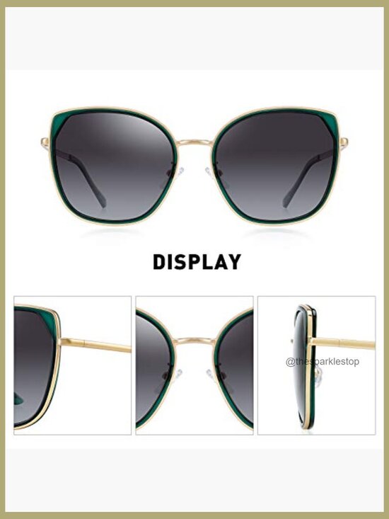 Cat Eye Polarized Sunglasses with Metal Frame and Composite Lens main image 5